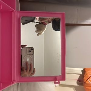 Pink and sparkly pink caboodle